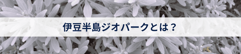 伊豆半島ジオパークとは？
