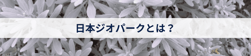 日本ジオパークとは？